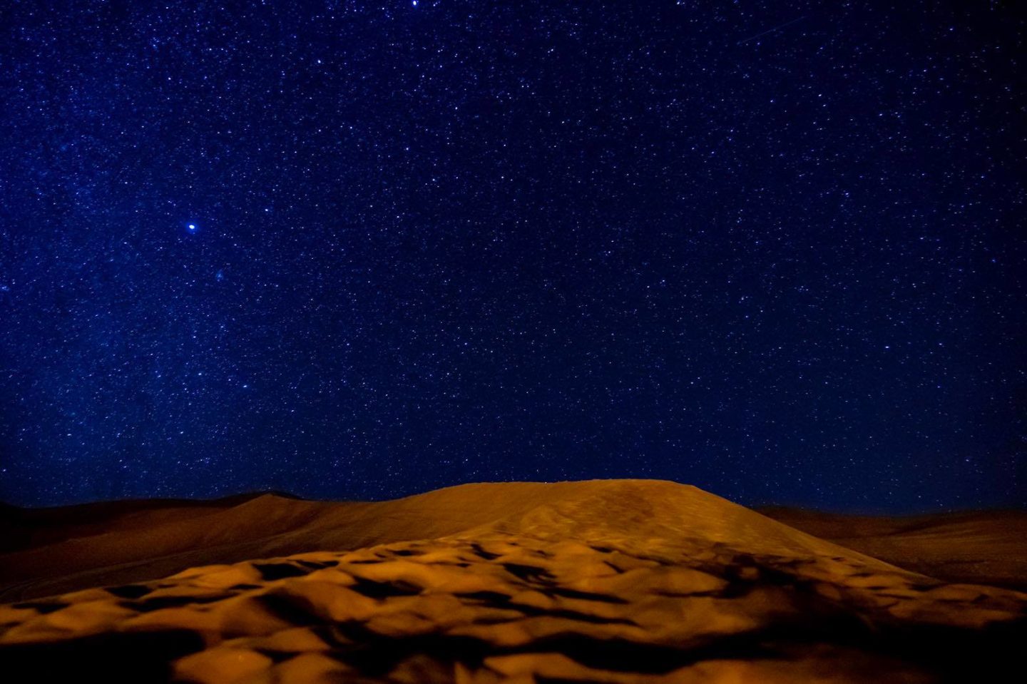 モロッコ砂漠ツアー　夜の星空