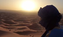 体験談　サハラ砂漠の夕日